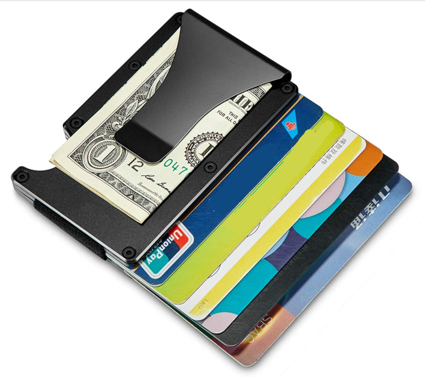 Mens RFID Blocking Slim Money Clip Wallet - Cartera Hombre